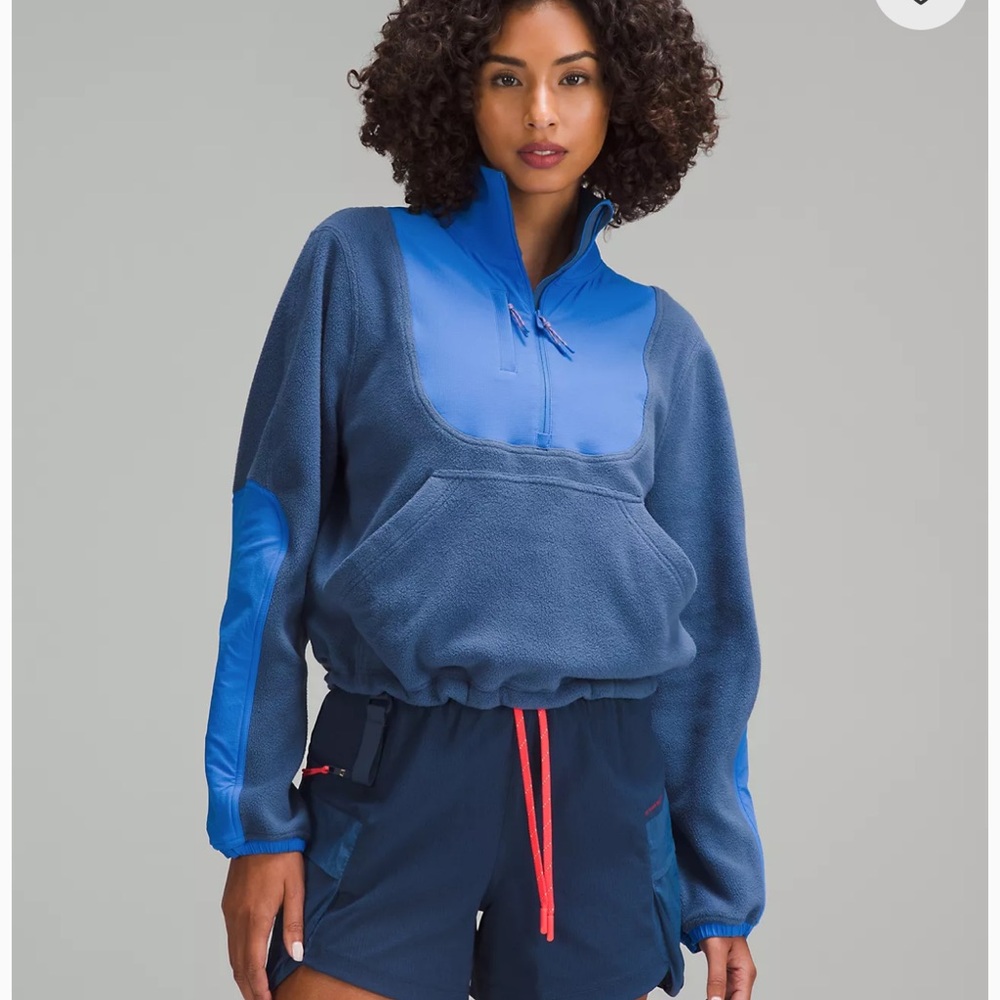 NWT lululemon fleece + ripstop hiking pullover